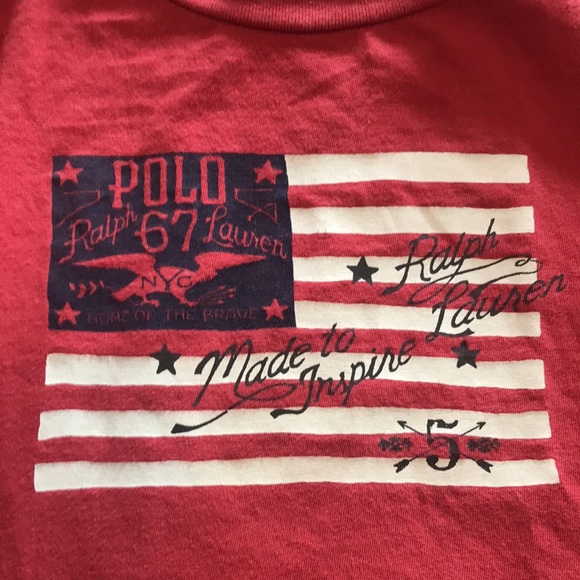 Polo Ralph Lauren kids Tee Short Sleeve. Size 3T. Color Red .Good Used Condition - Picture 3 of 5